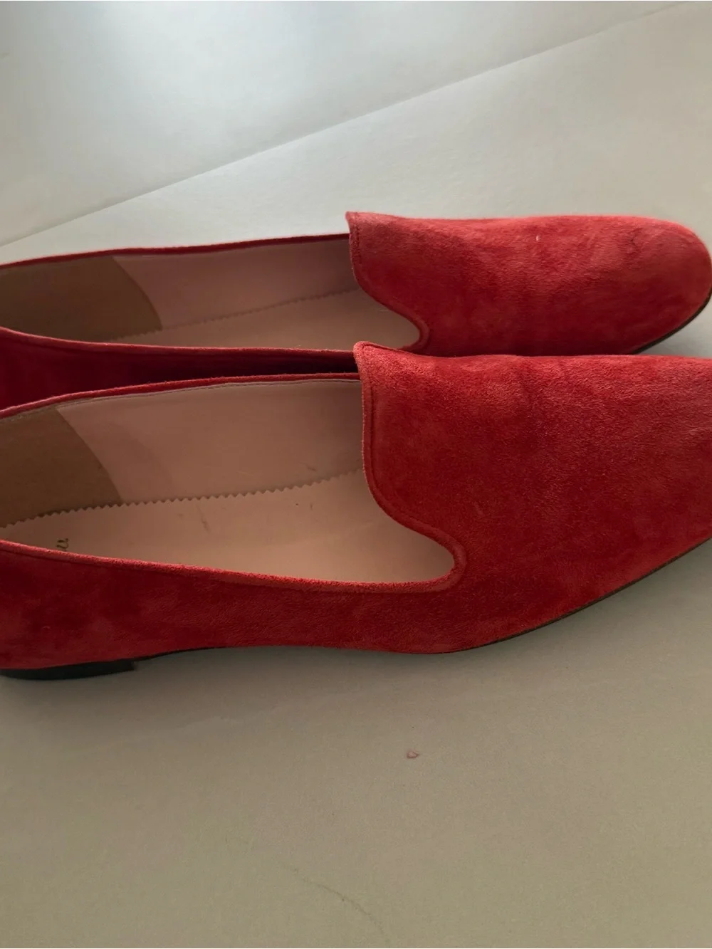 J. Crew Women's Coral orange Suede Slip-On Loafers